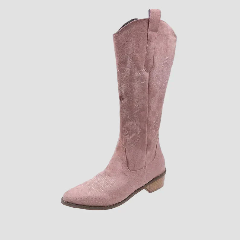 Katerina - Botine Cowboy Western din Suede