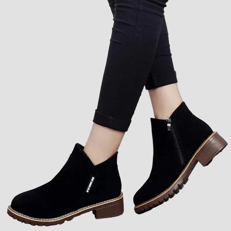Botine ortopedice din piele premium cu toc pentru sezonul rece