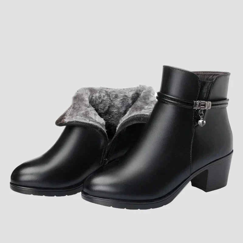 Frederica - Botine elegante de iarnă cu închidere cu fermoar