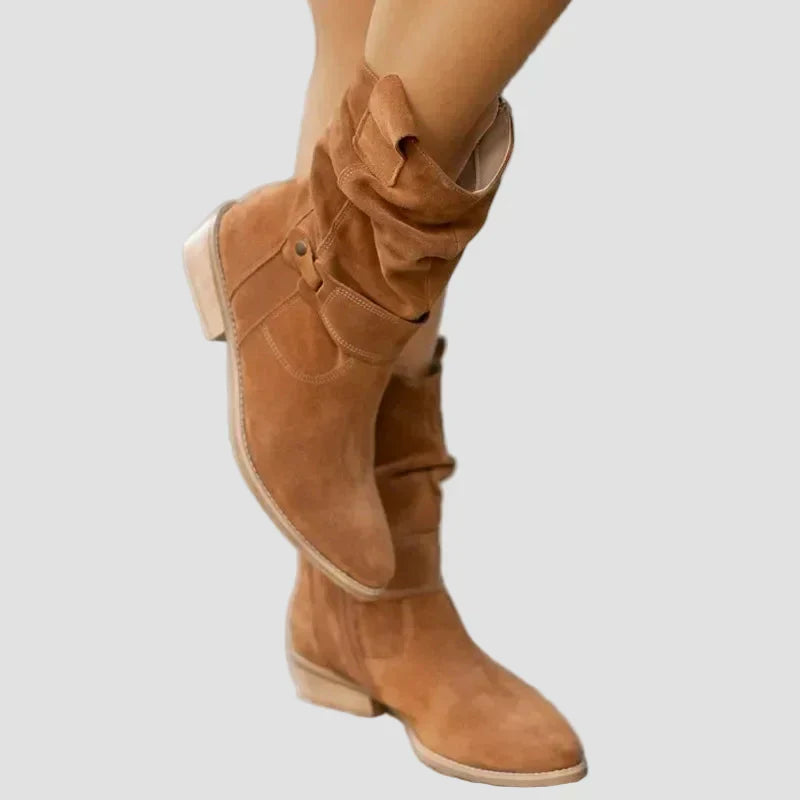 Euthalia - Botine din Suede Elegante