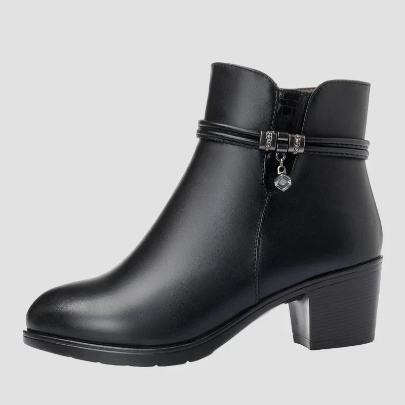 Frederica - Botine elegante de iarnă cu închidere cu fermoar