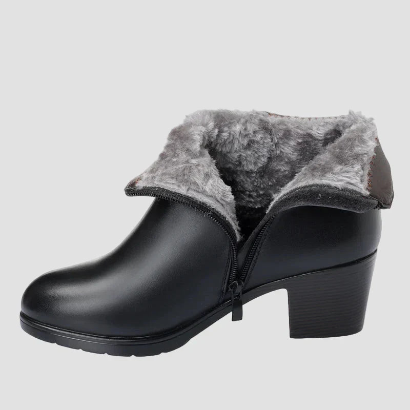 Frederica - Botine elegante de iarnă cu închidere cu fermoar