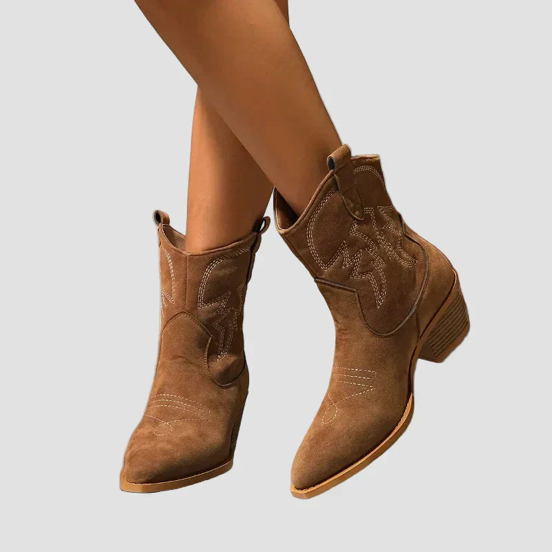 Stilate Botine Western Brodate