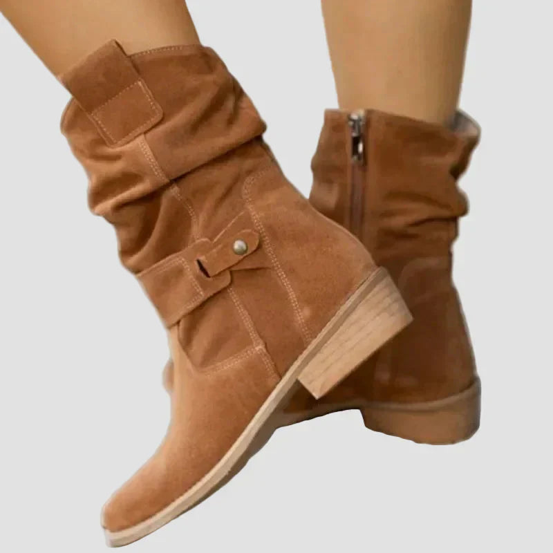 Euthalia - Botine din Suede Elegante