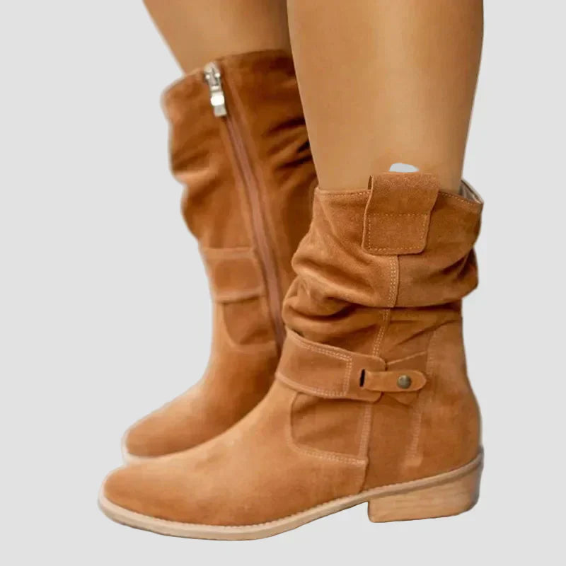 Euthalia - Botine din Suede Elegante