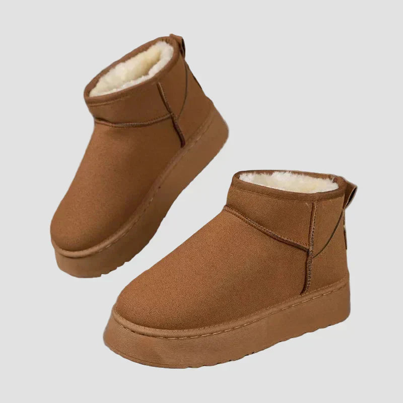 Botine Confortabile din Suede cu Umplutură Generoasă