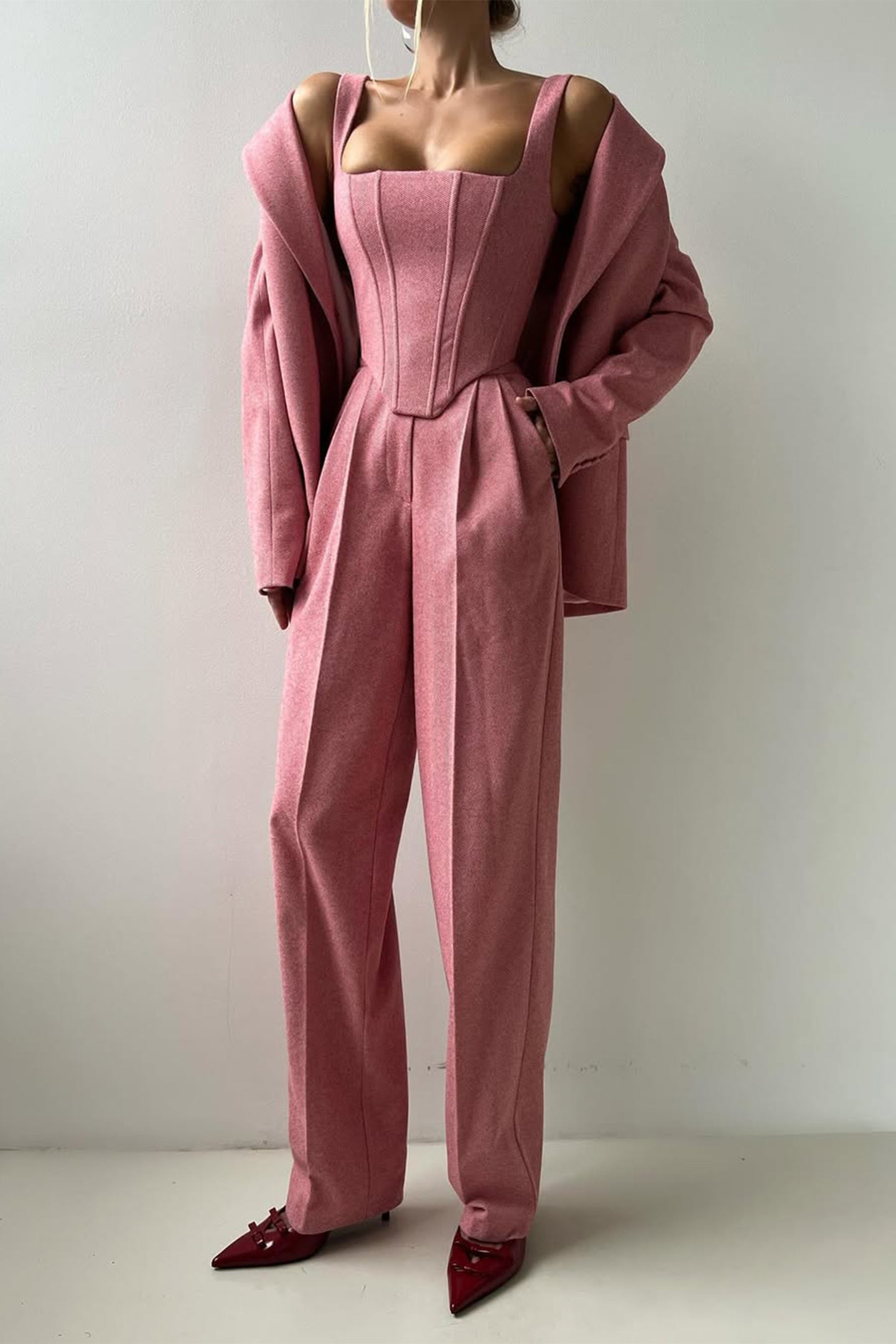 Dolce - Set de trei piese cu blazer cu închidere dublă