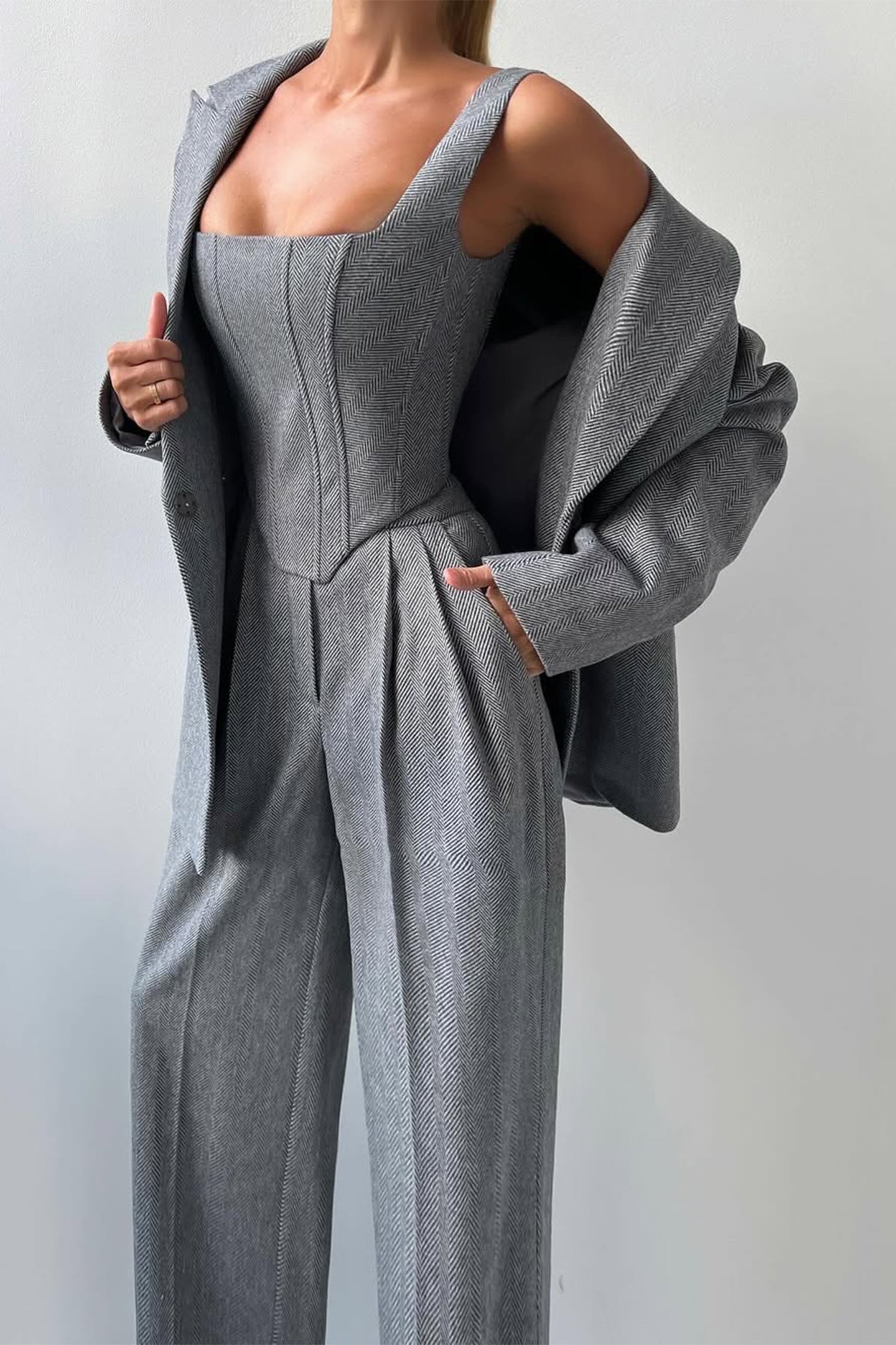 Dolce - Set de trei piese cu blazer cu închidere dublă