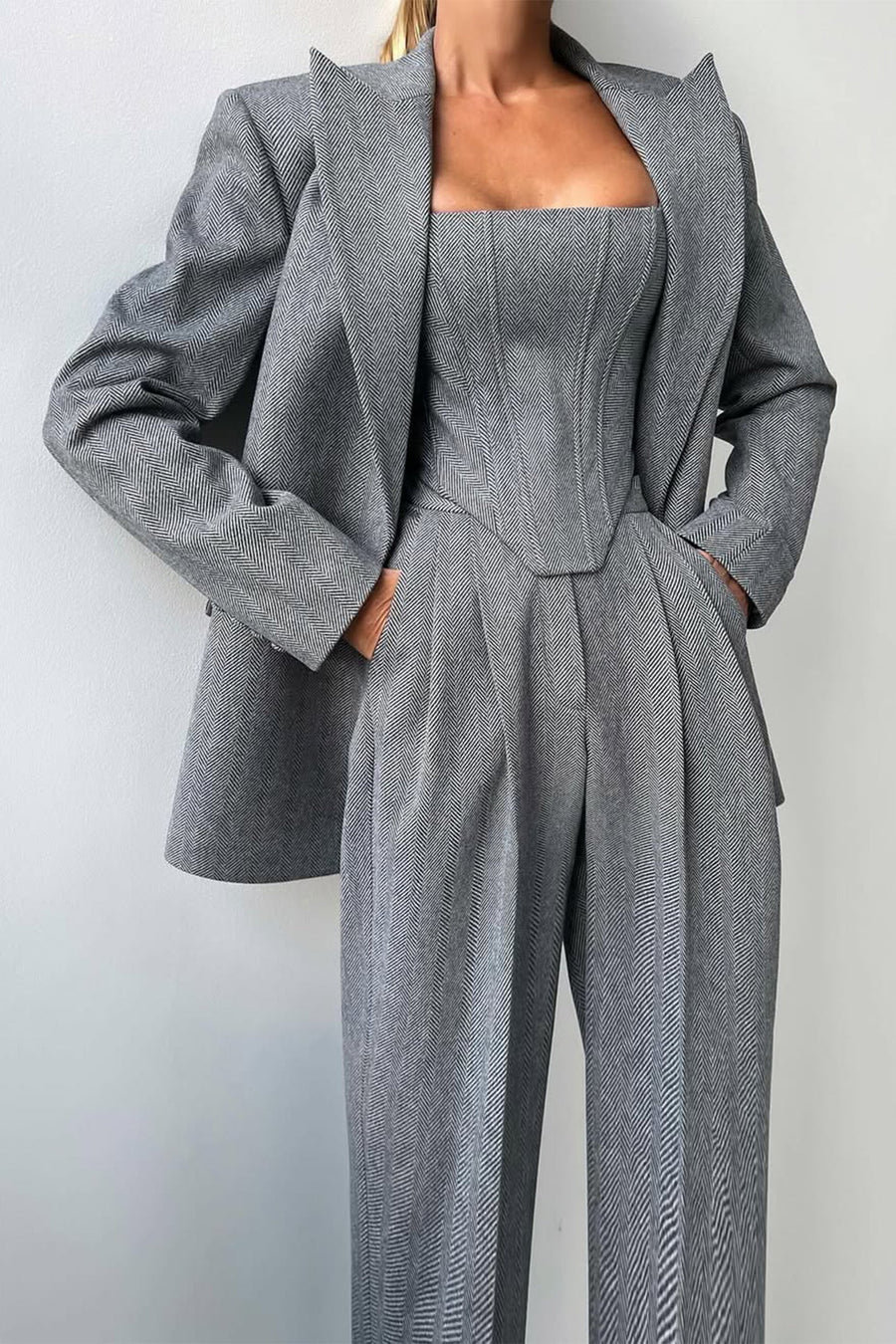 Dolce - Set de trei piese cu blazer cu închidere dublă