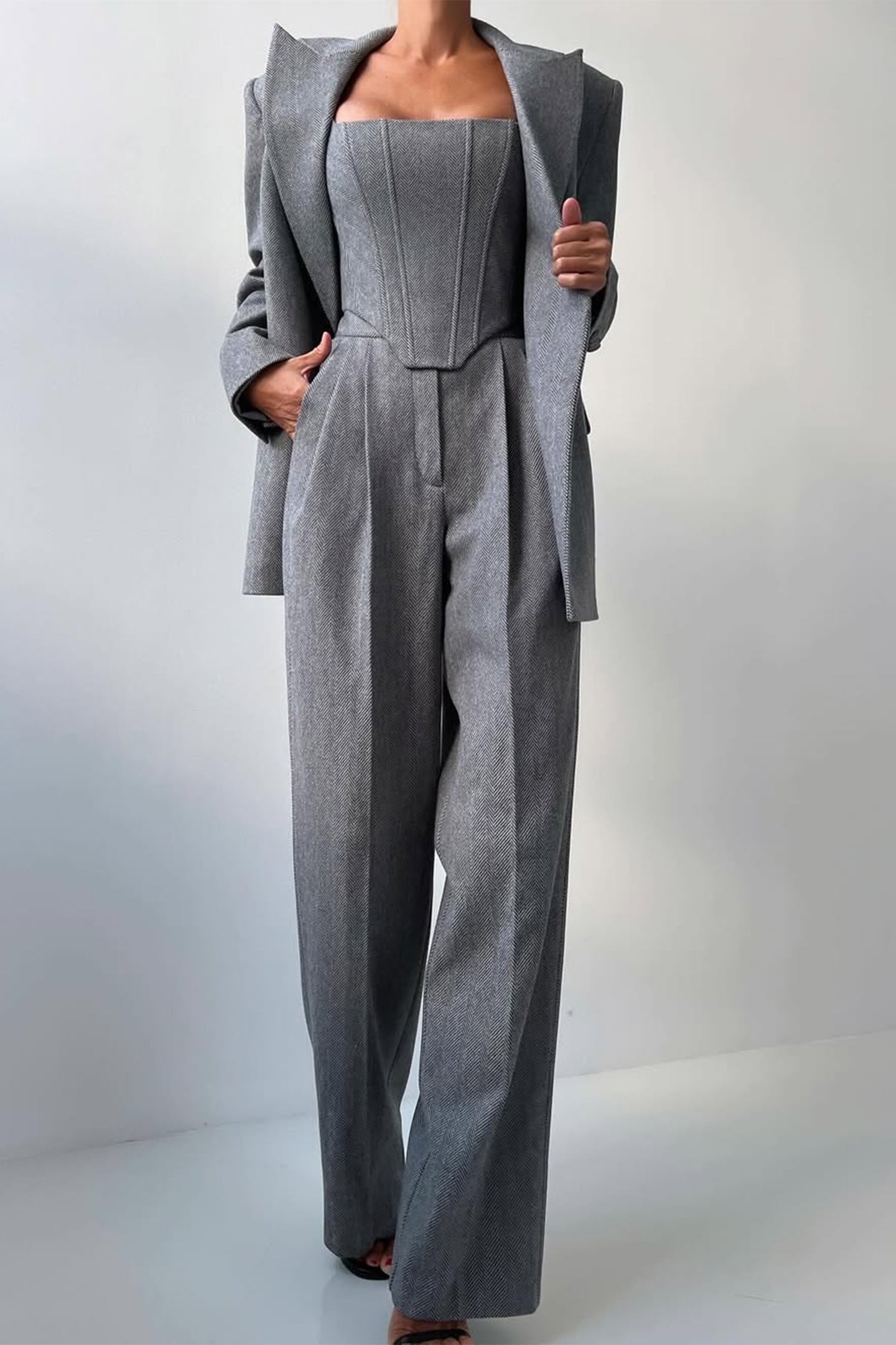 Dolce - Set de trei piese cu blazer cu închidere dublă
