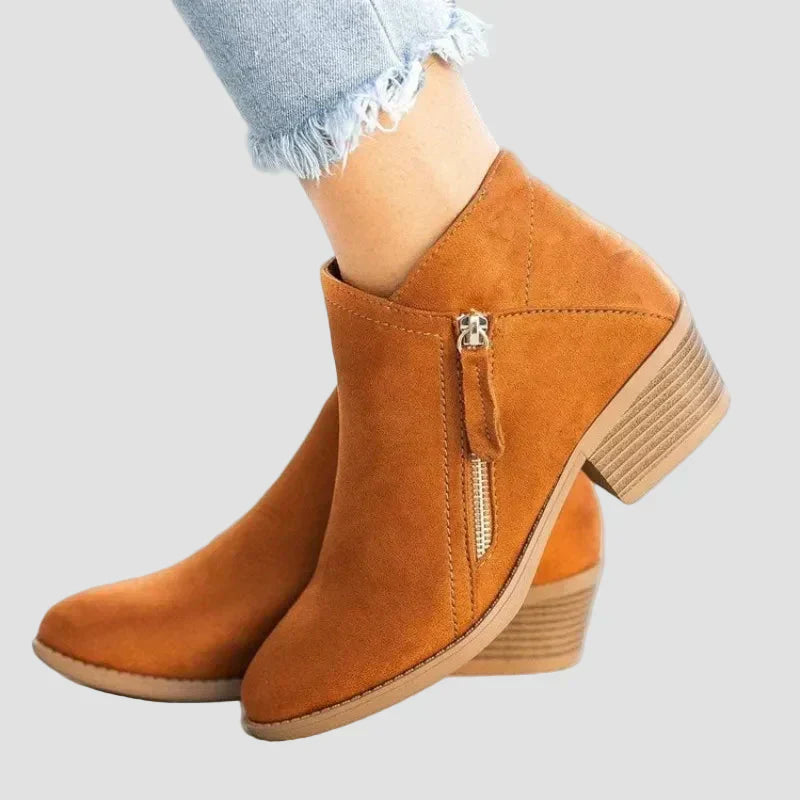 Botine ortopedice din piele premium cu toc pentru sezonul rece
