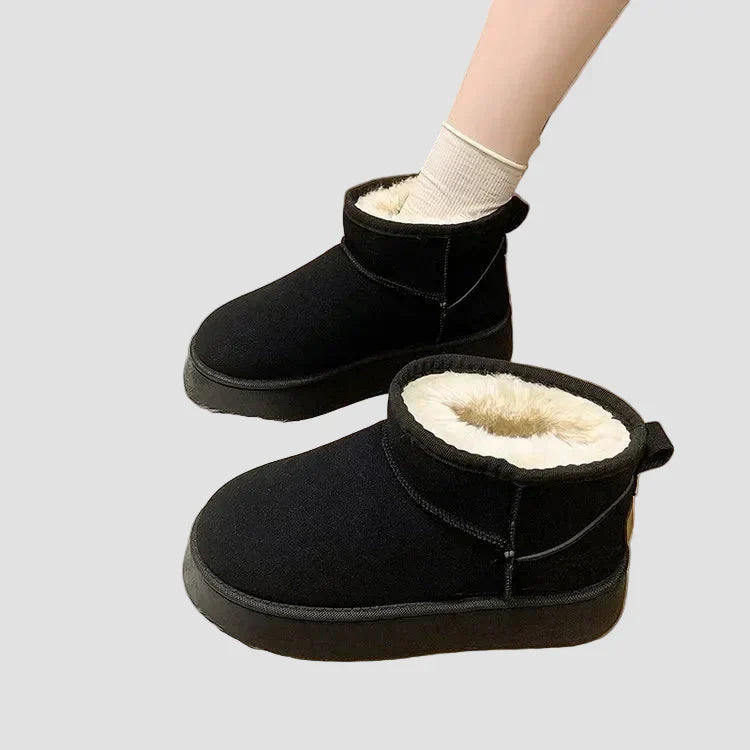 Botine Confortabile din Suede cu Umplutură Generoasă