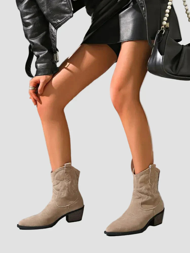 Stilate Botine Western Brodate