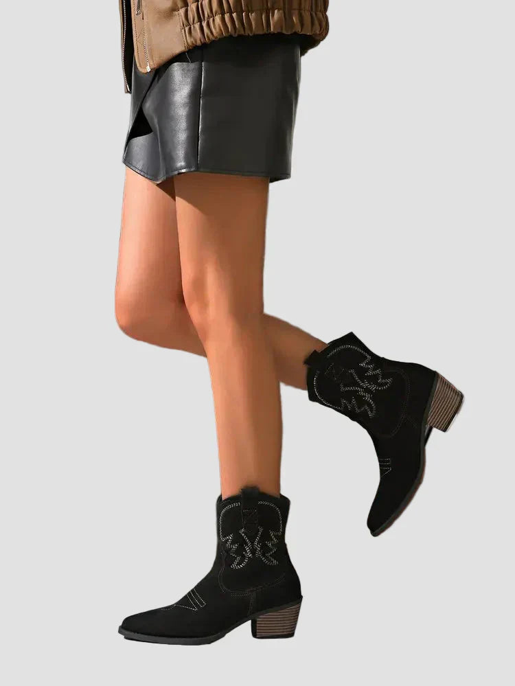 Stilate Botine Western Brodate