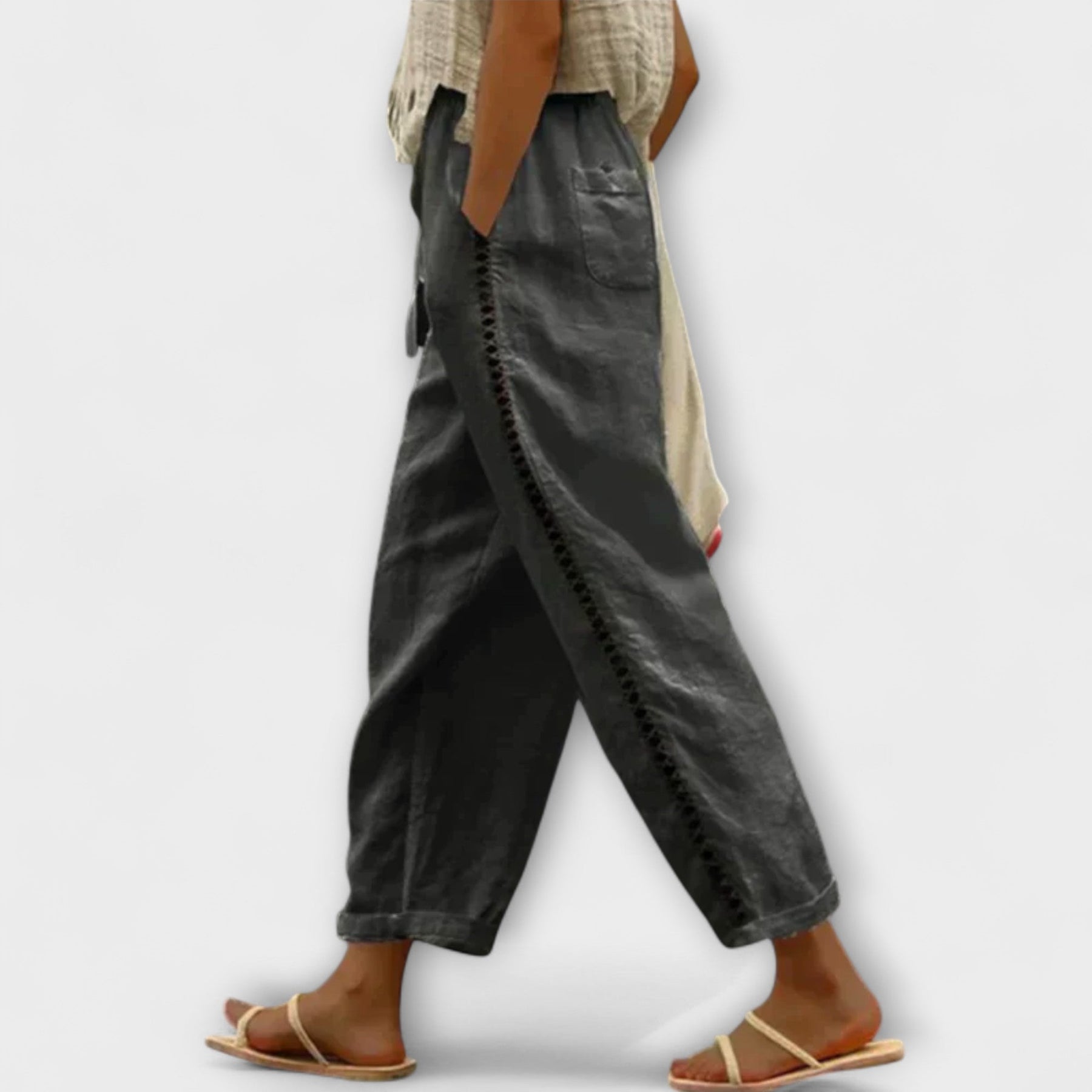 Izoldean – Pantaloni din in premium