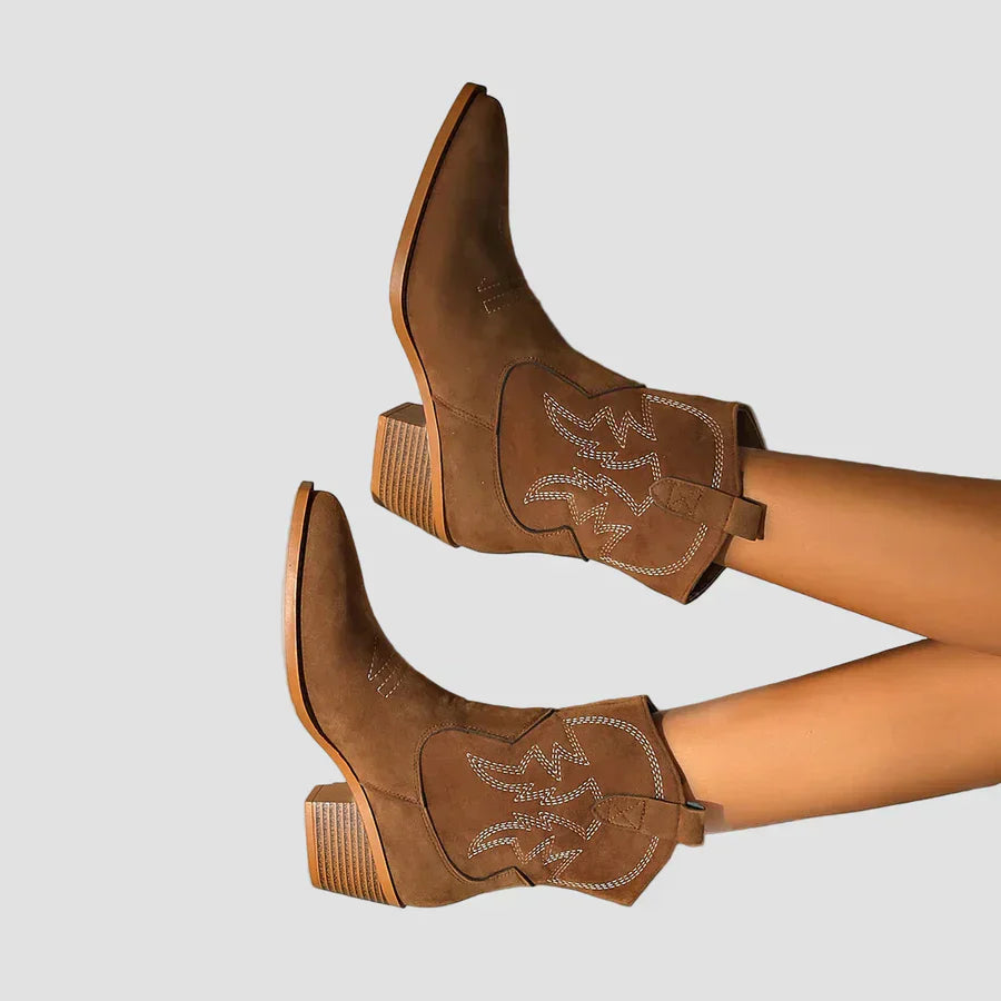 Stilate Botine Western Brodate