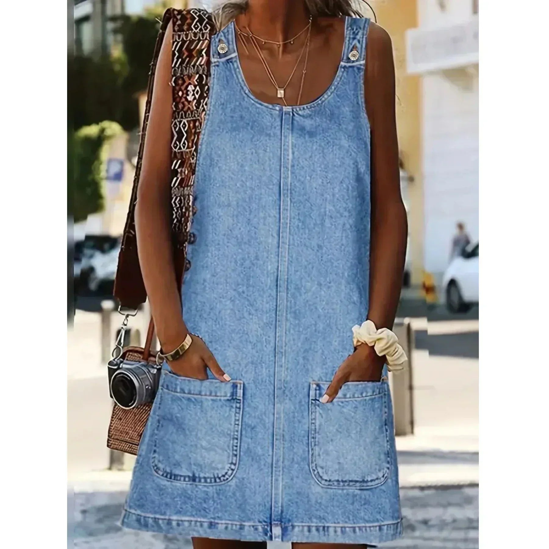 Saylor™ | Rochie Denim Confortabilă