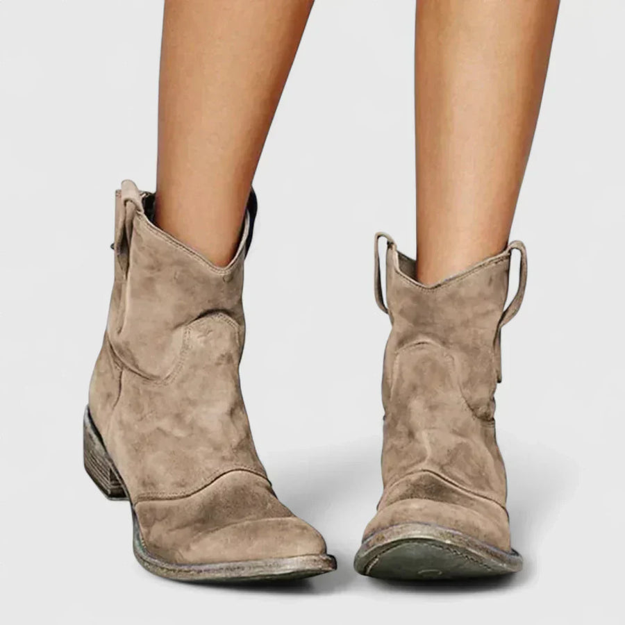 Libertate - Botine cowboy retro, elegante, până la gleznă