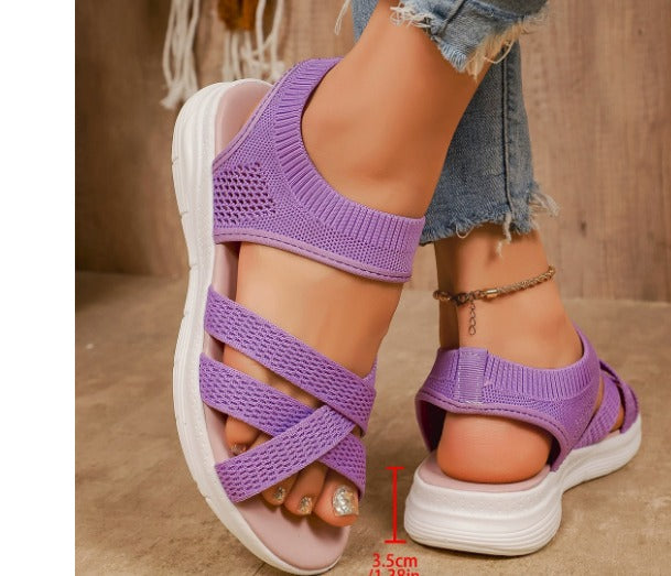 Alina - Sandale Tricot Confortabile
