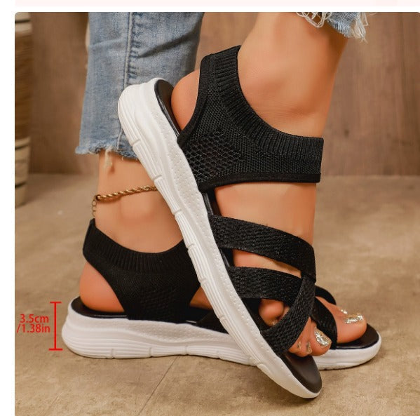 Alina - Sandale Tricot Confortabile