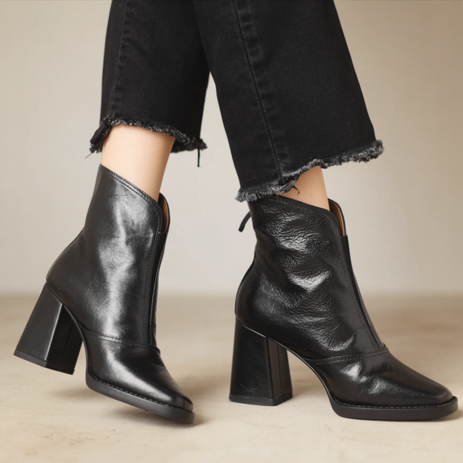 Claudia - Botine elegante cu toc moderat