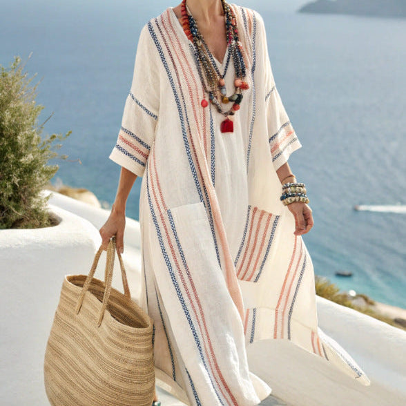 Isolde – Rochie Caftan Inspirată de Farmecul Coastei de Azur