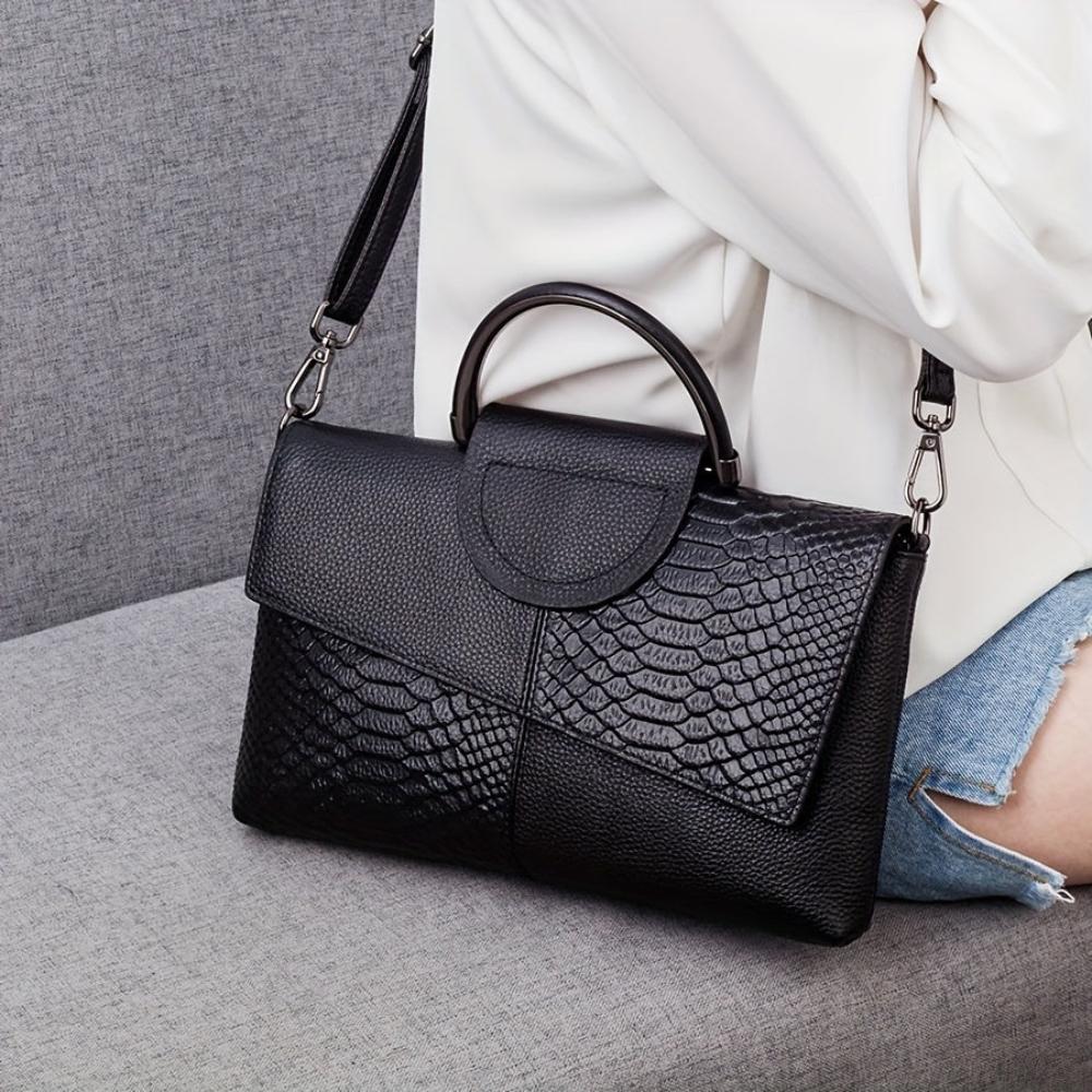 Carmen — Geantă Opulentă cu Model de Crocodil