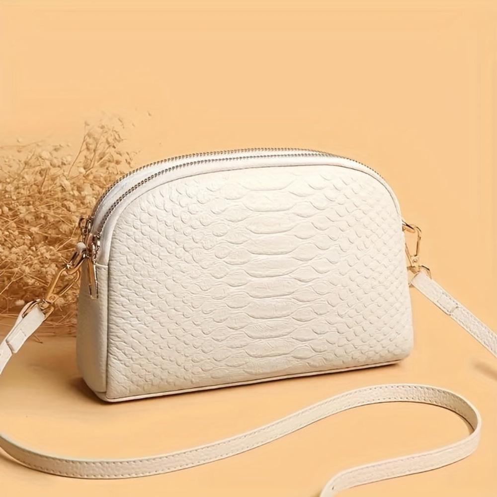 Cora — Mini Geantă Crossbody cu Design Exotic