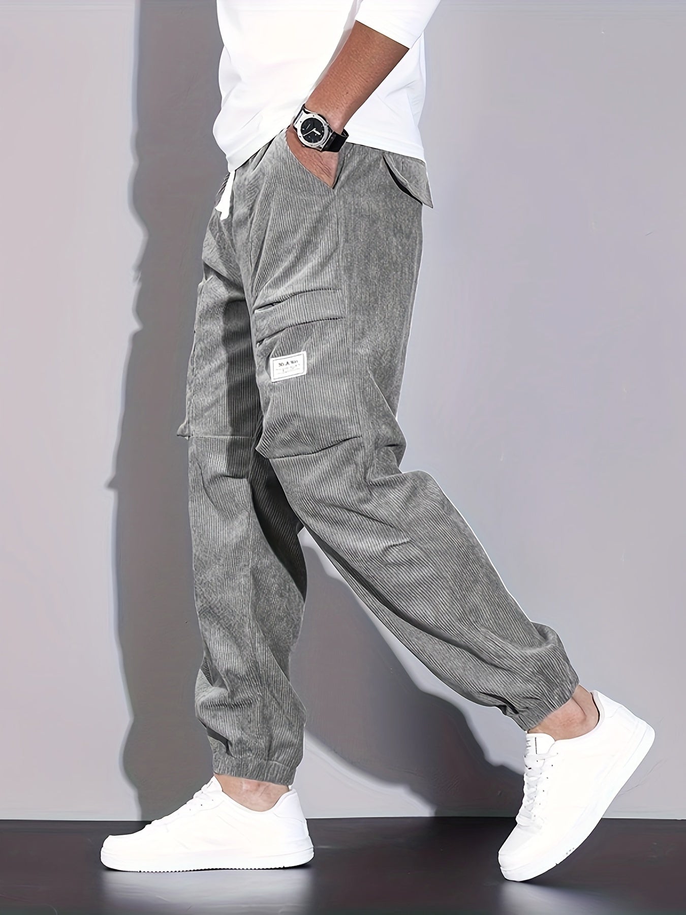 Roy | Pantalón Cargo de Corduroy