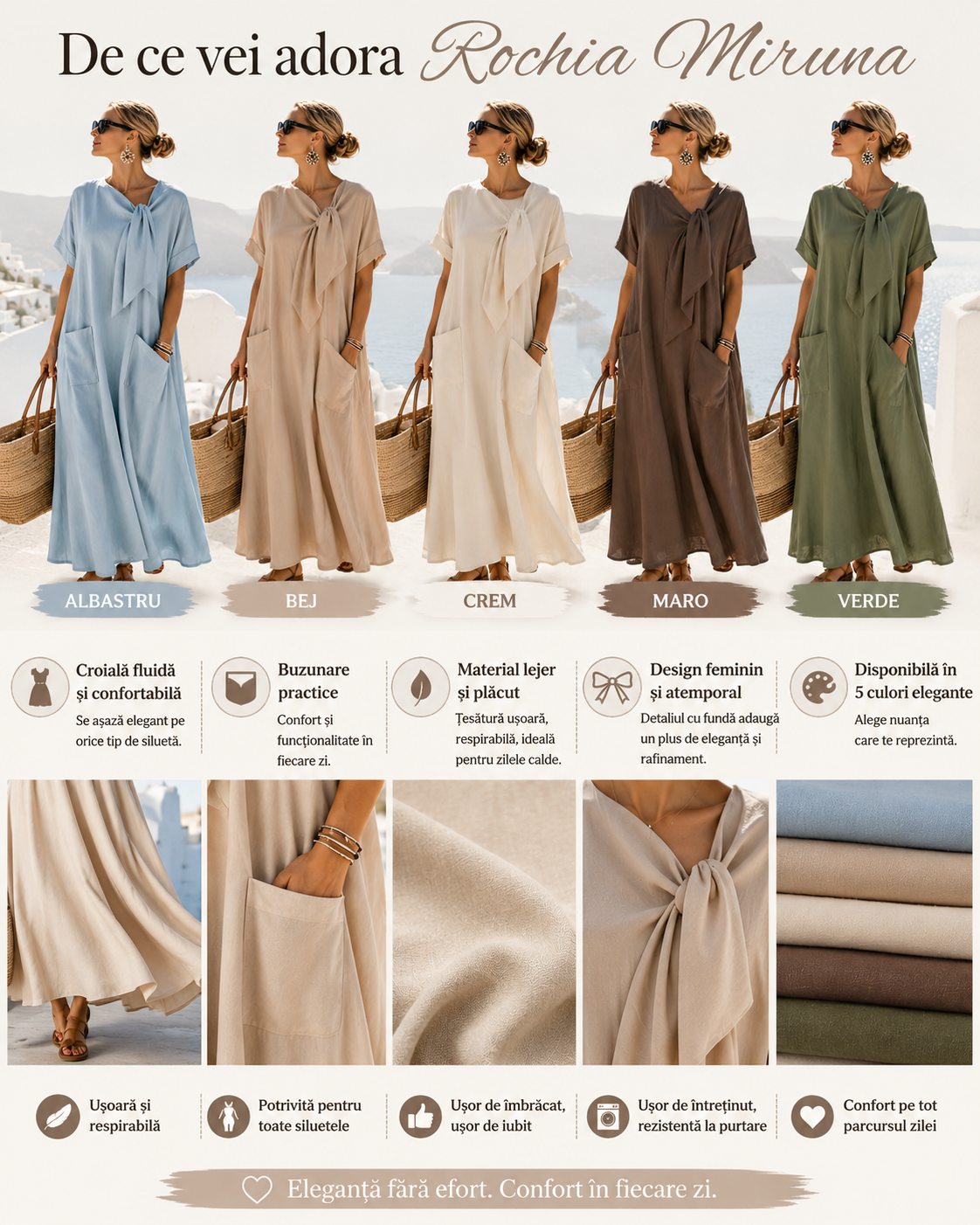 Miruna | Rochie Maxi Confortabilă