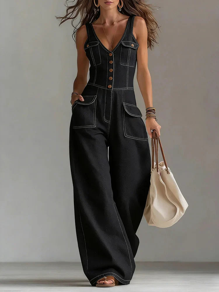Sophie™ | Salopetă Denim Lejeră