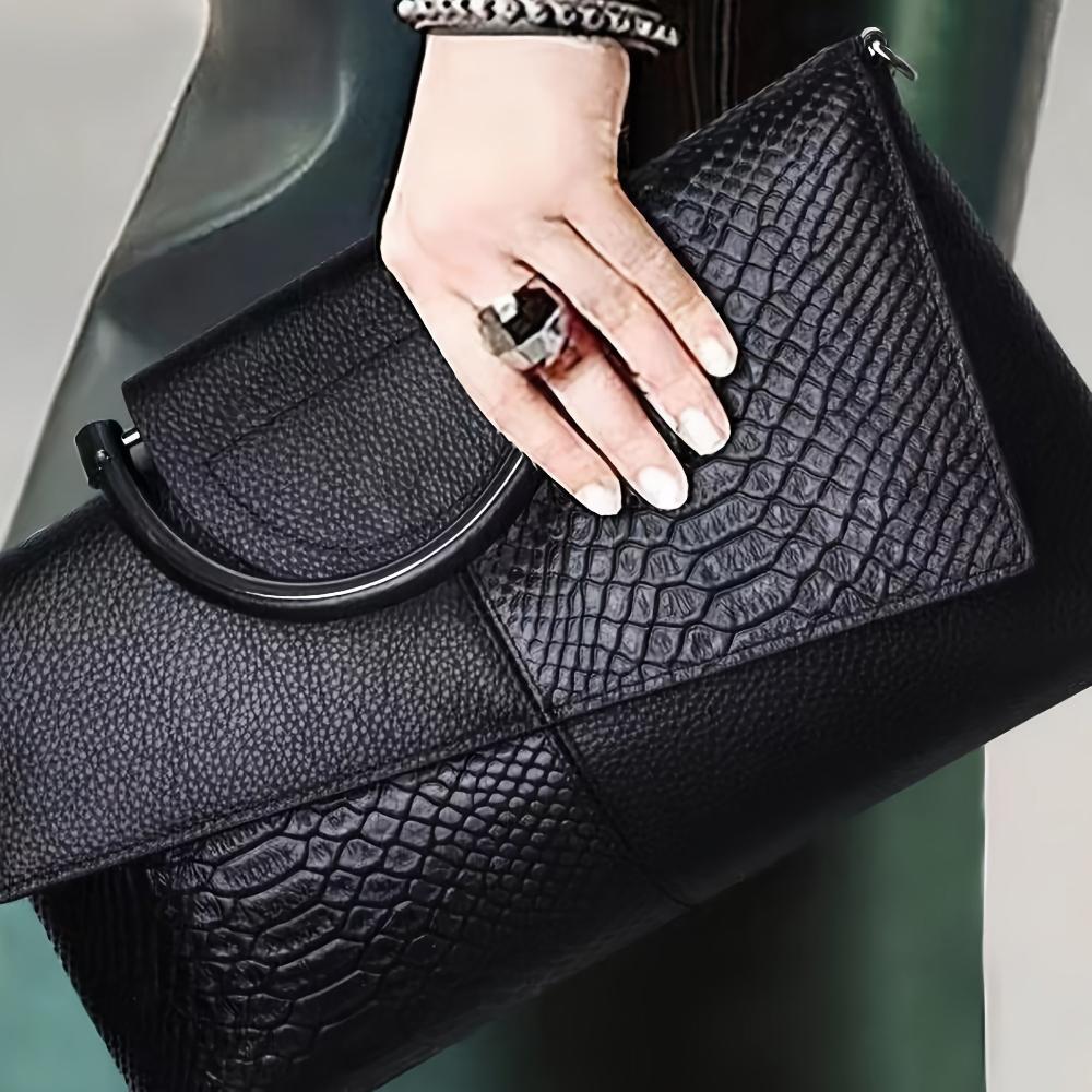 Carmen — Geantă Opulentă cu Model de Crocodil
