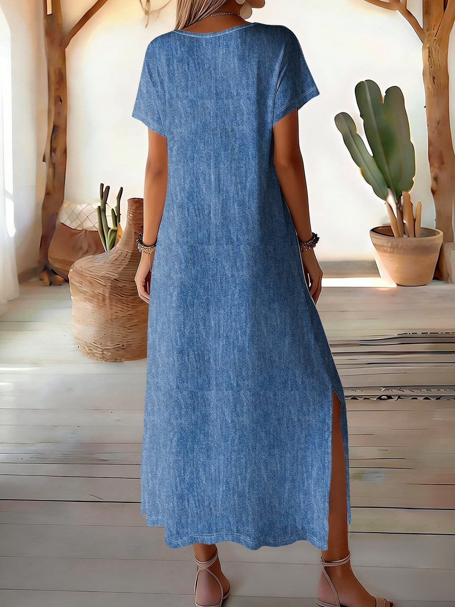 Hélène™ | Rochie Denim Retro