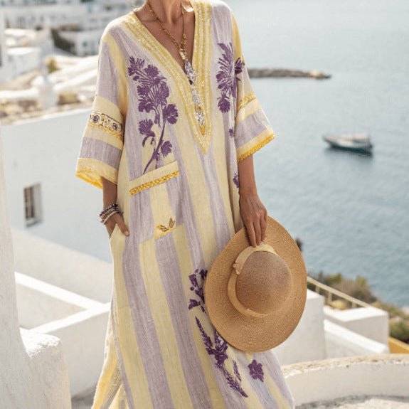 Caftan Dress 'Mireille' | Provence Bouquet