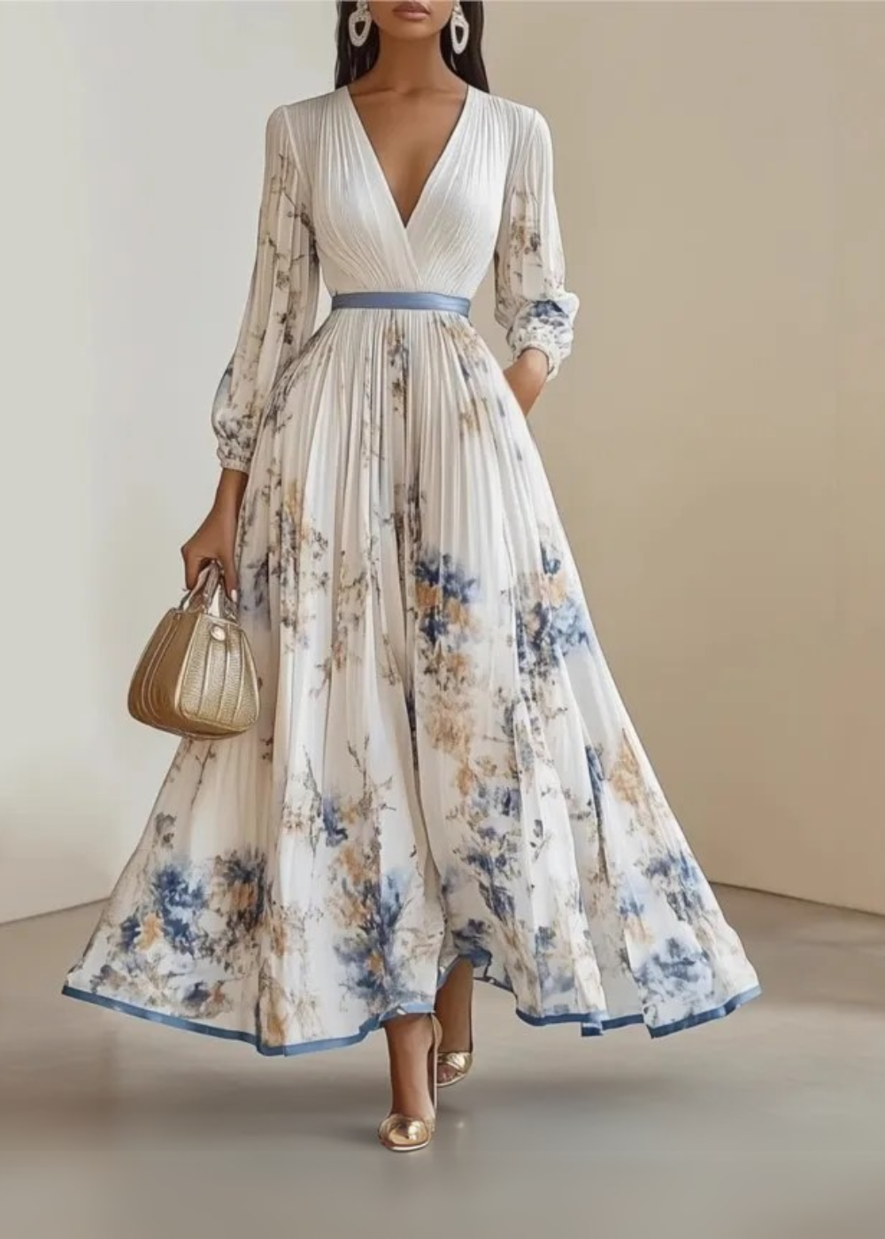 Sânziana | Rochie Maxi cu Imprimeu Floral