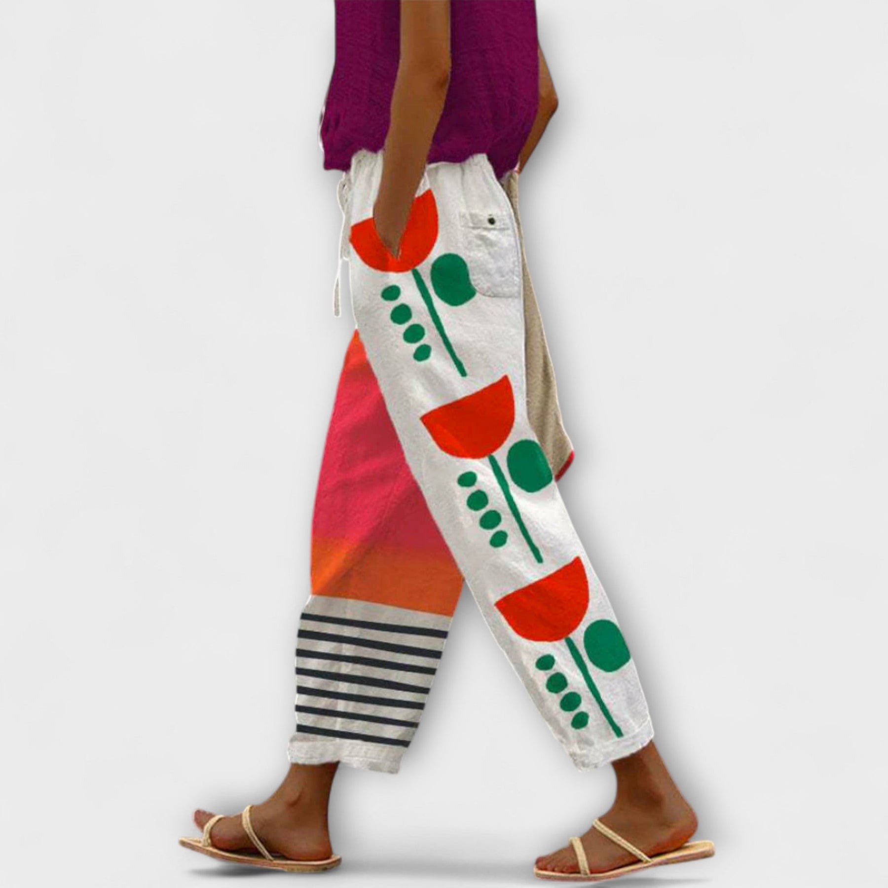 Airish - Pantaloni Largi cu Model