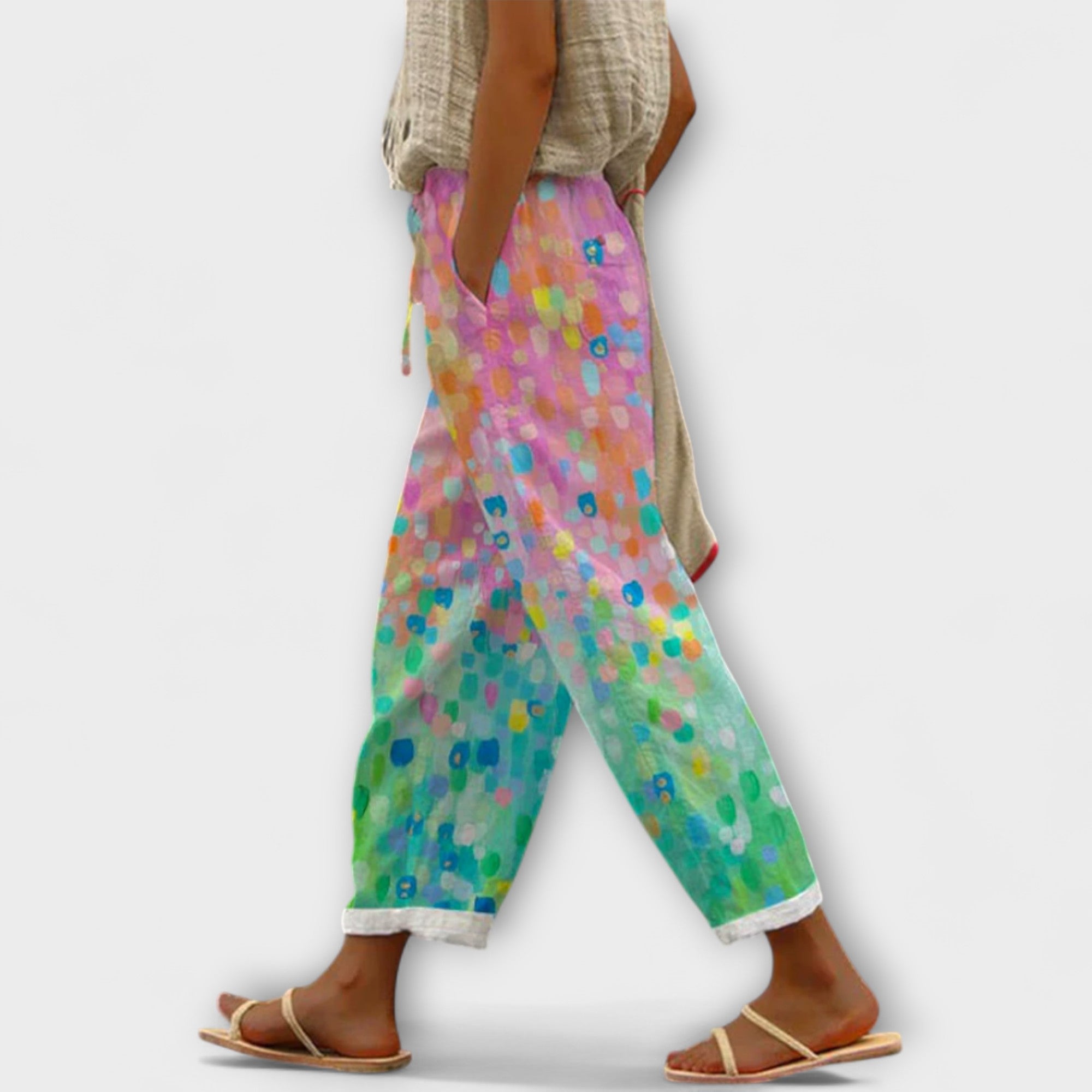 Airish - Pantaloni Largi cu Model